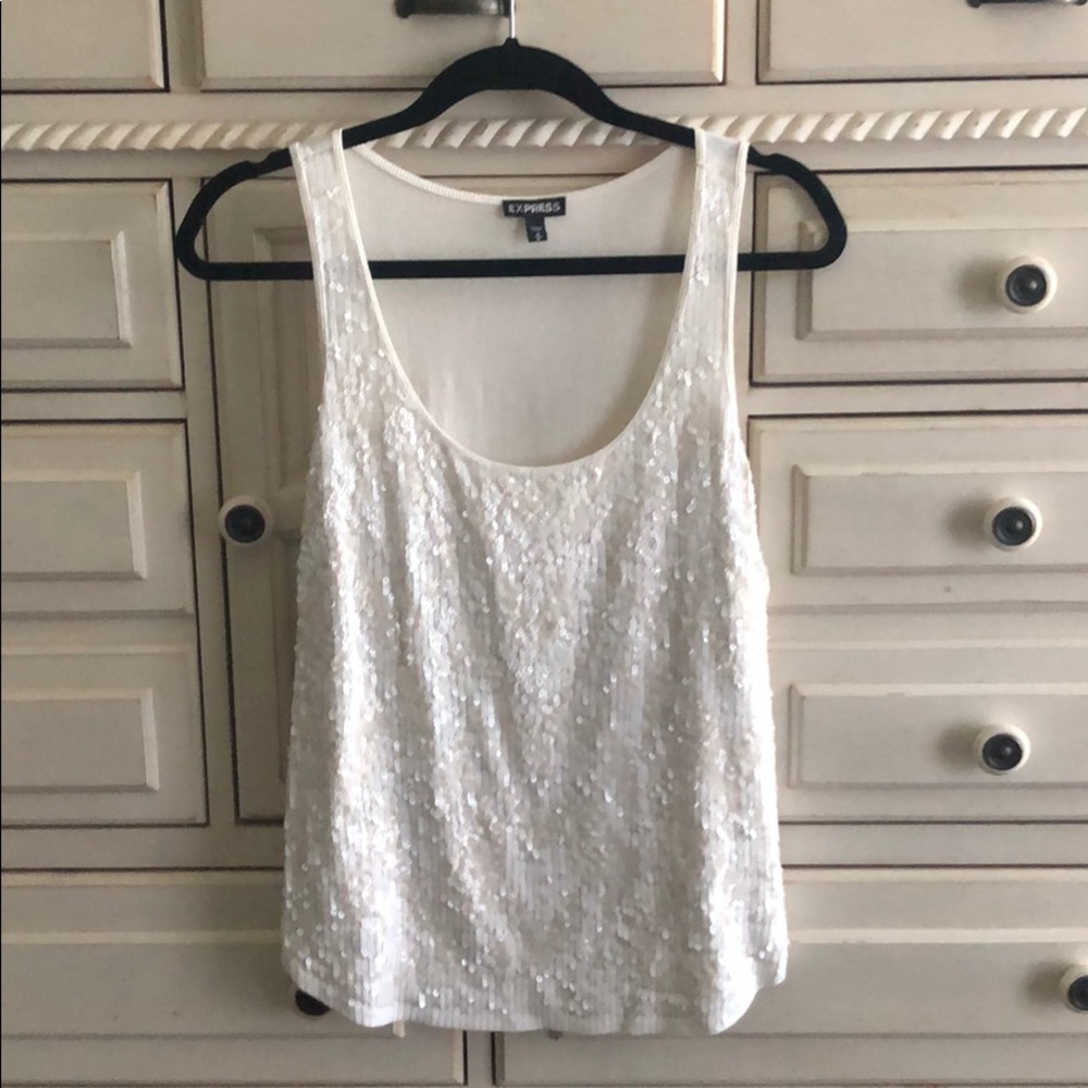 ⚪️ Sequin White Tank ⚪️